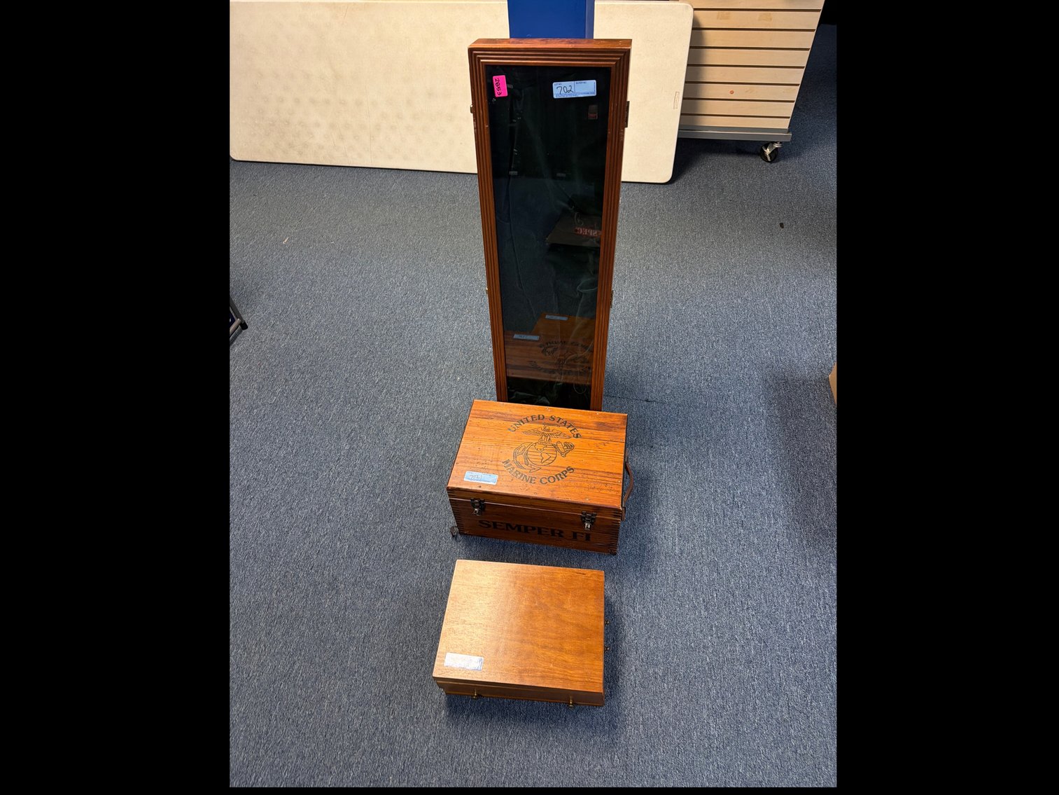 Image for Three wood display boxes