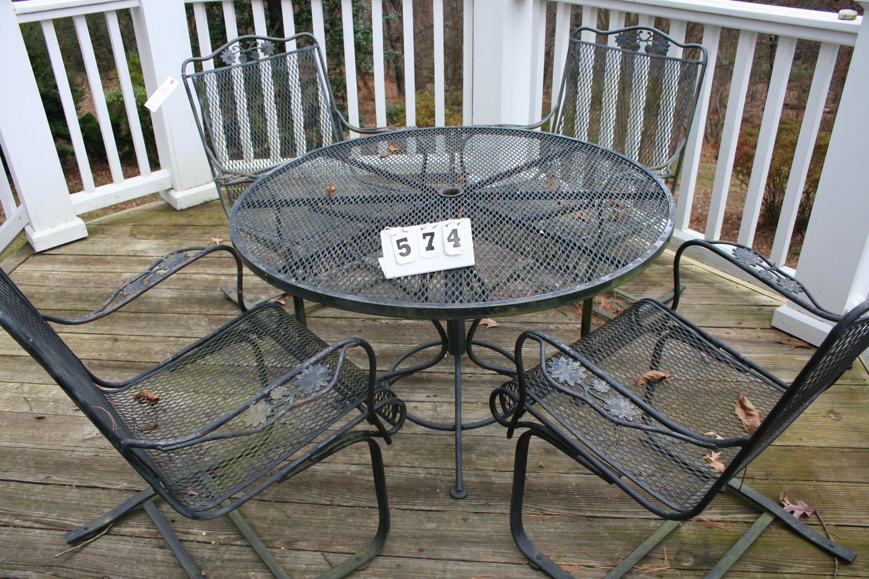 Image for Vintage Wrought Iron Patio Set  (5 Pieces)