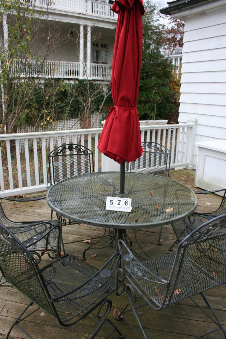 Image for Vintage Wrought Iron Patio Set  (7 Pieces)