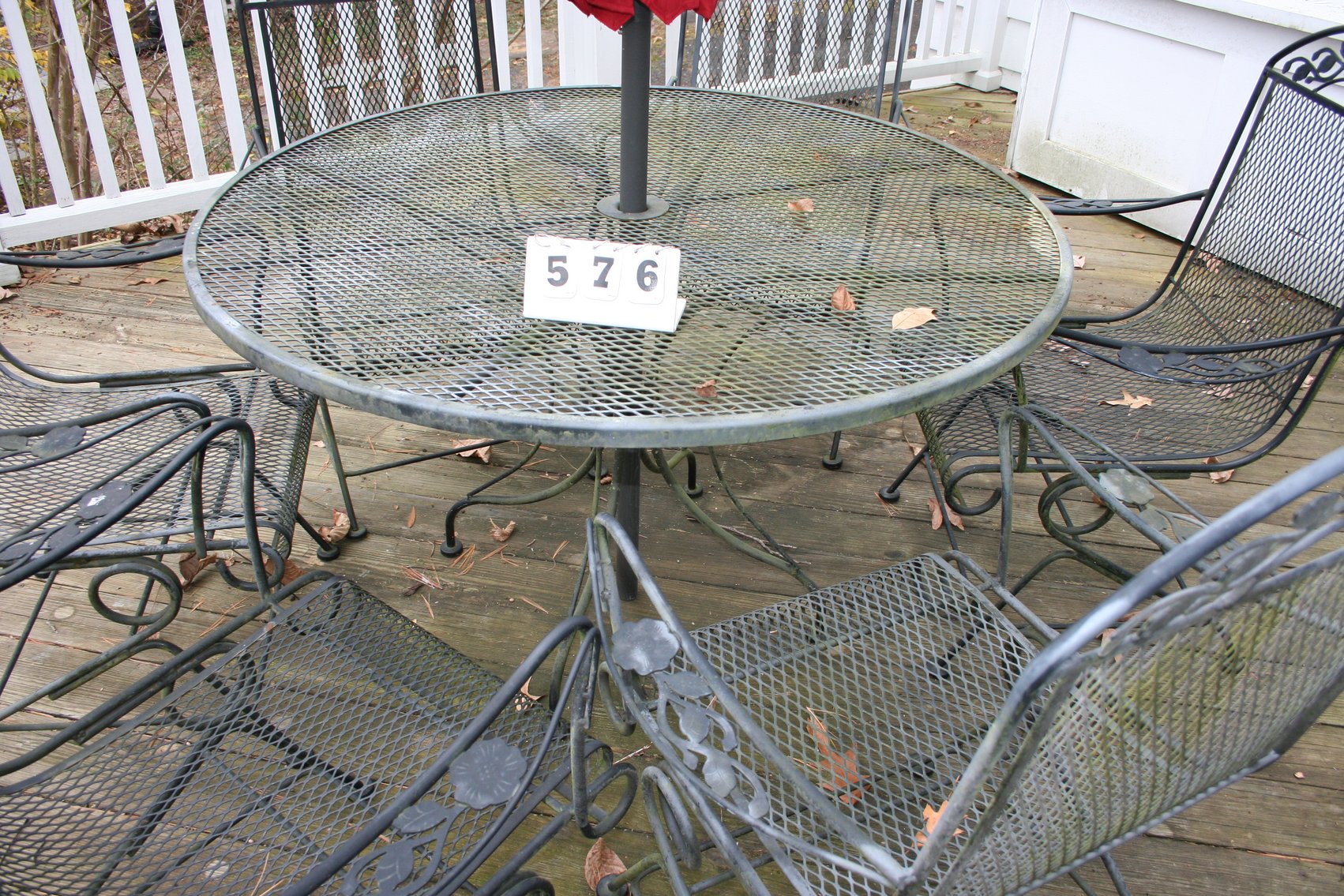 Image for Vintage Wrought Iron Patio Set  (7 Pieces)