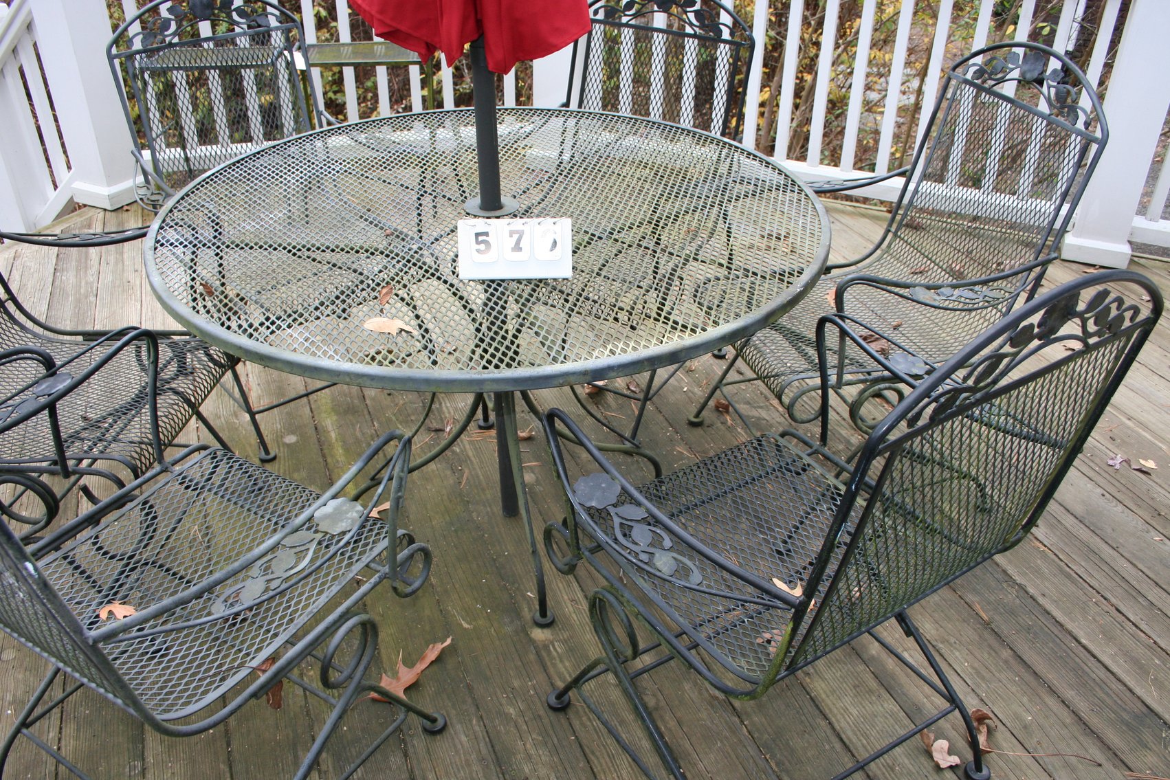 Image for Vintage Wrought Iron Patio Set  (7 Pieces)