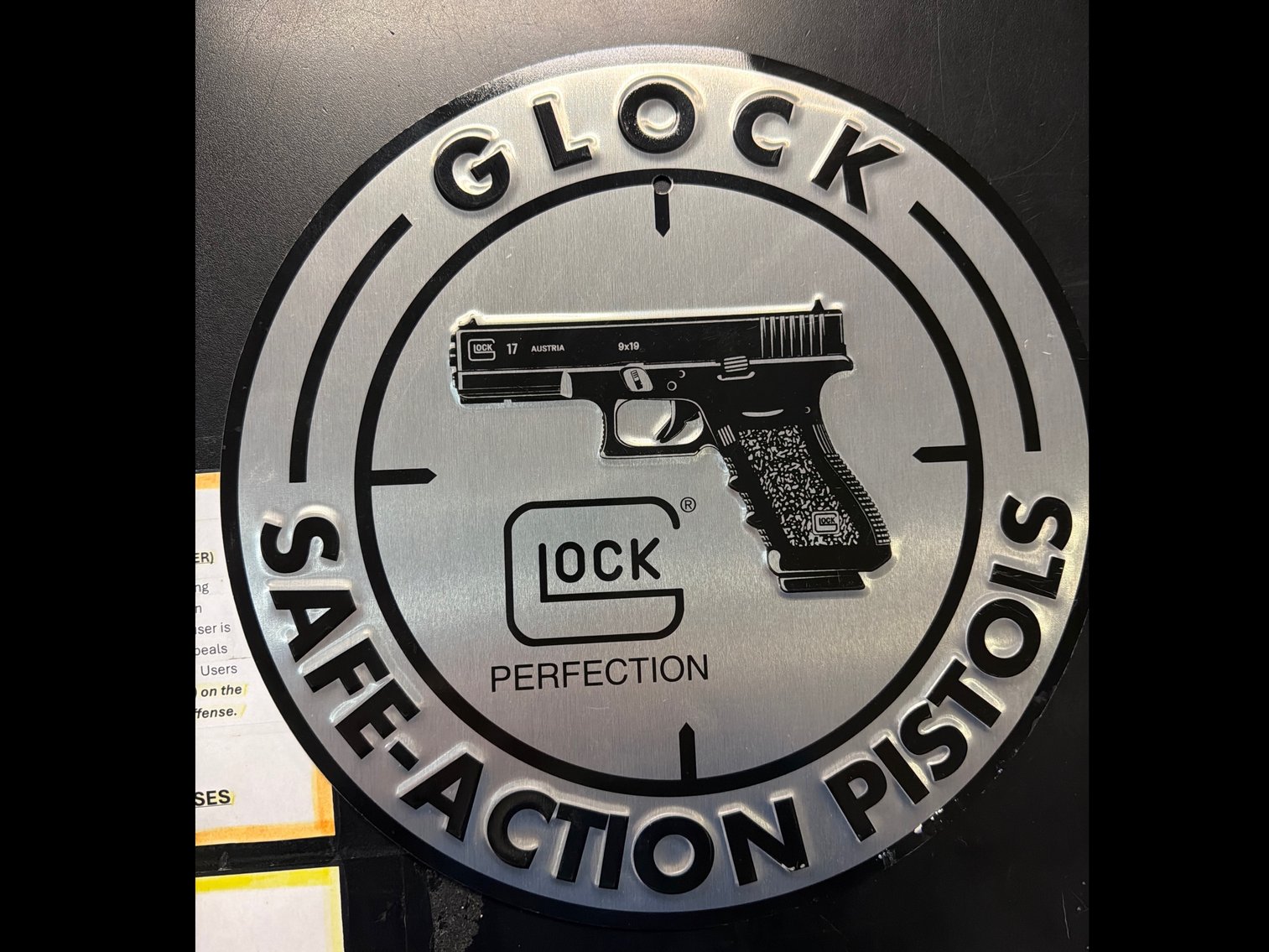 Image for Glock metal sign