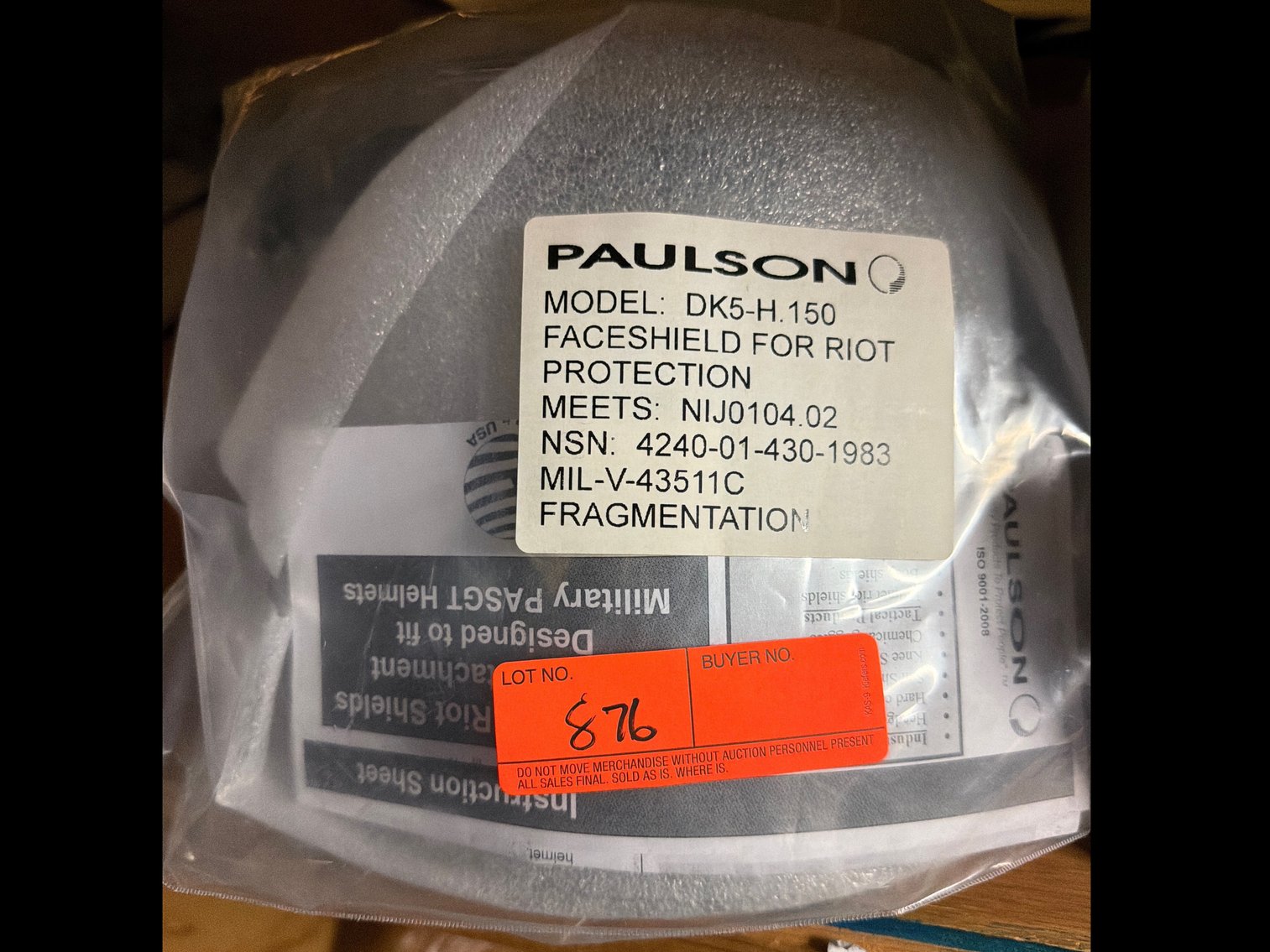 Image for Face shield for riot