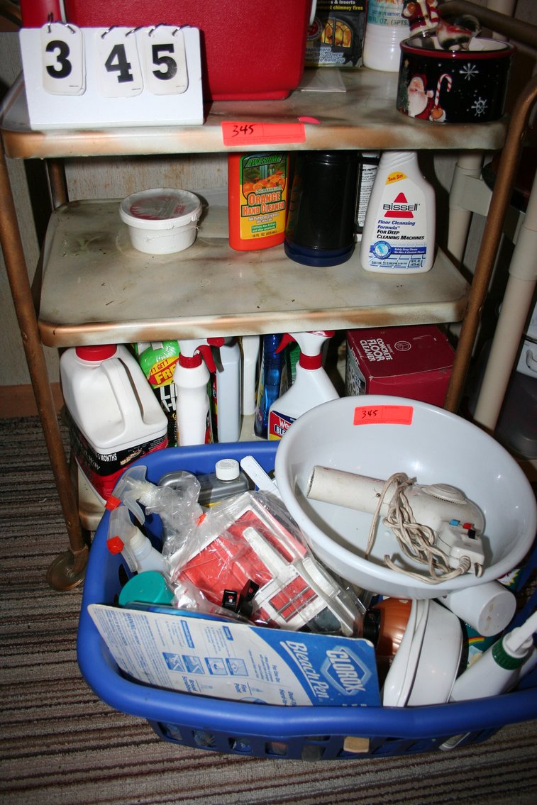 Image for Metal cart, misc items