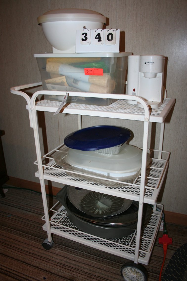 Image for Metal cart & contents