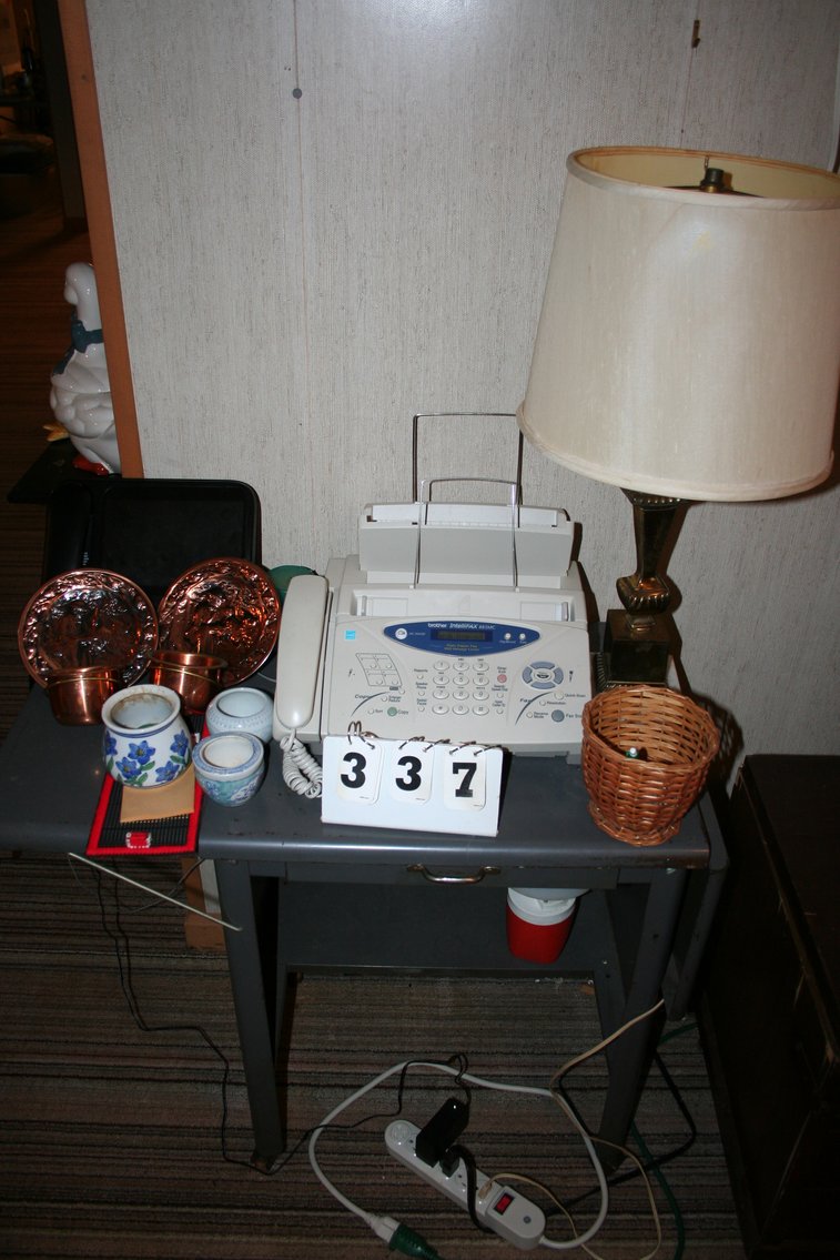 Image for Vintage metal table & contents