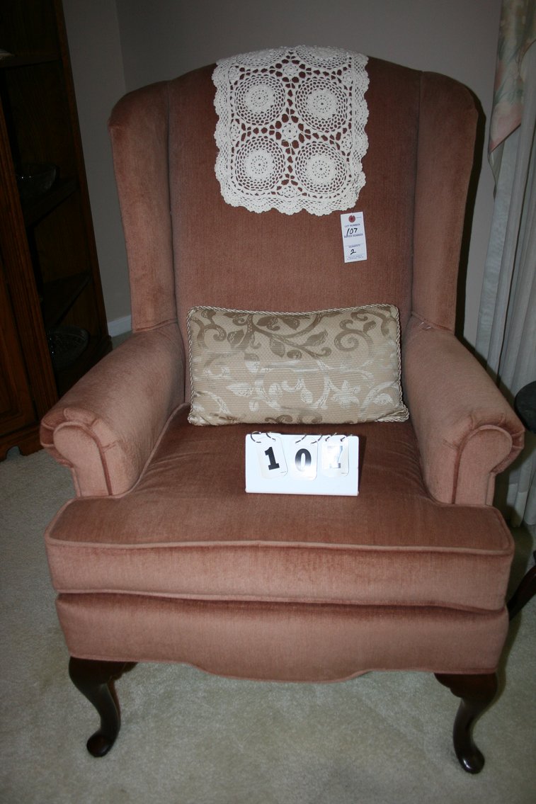 Image for Pair wing back chairs, clean condition