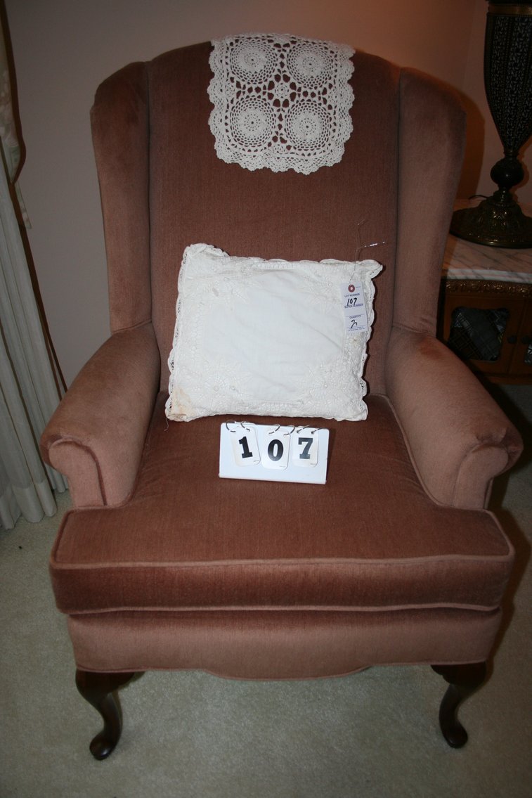 Image for Pair wing back chairs, clean condition