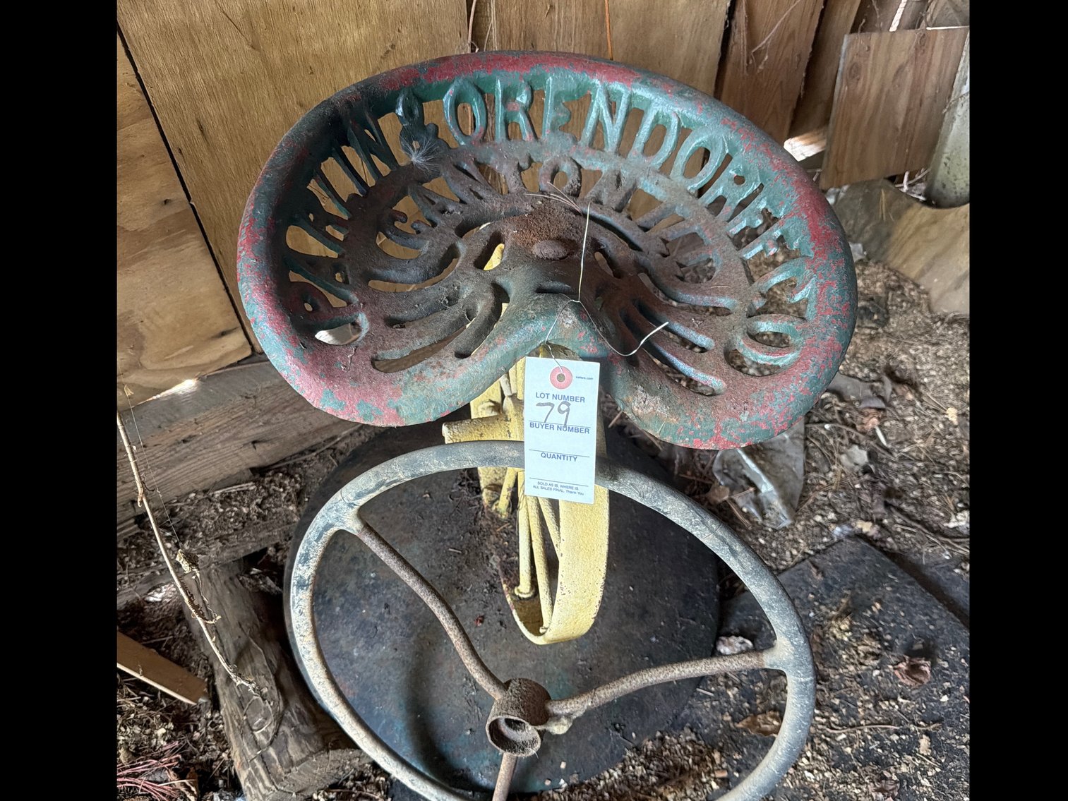 Image for Vintage tractor seat