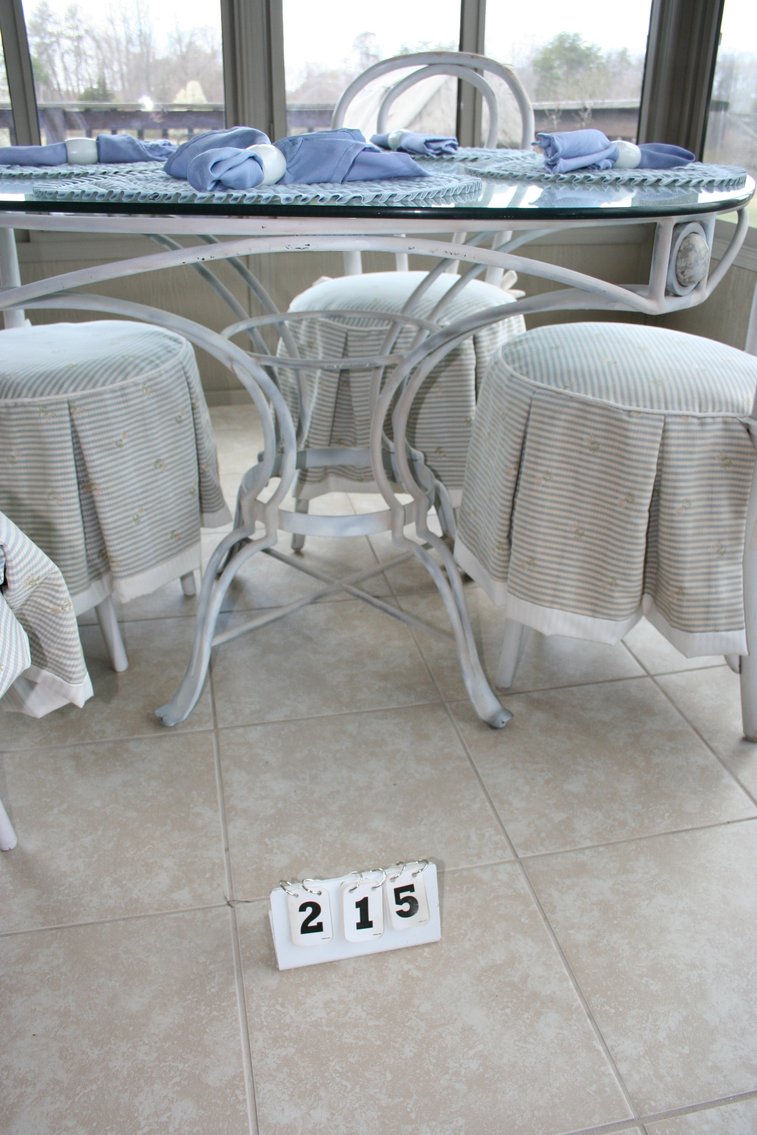 Image for Glass top metal table & 4 bent wood cushion chairs