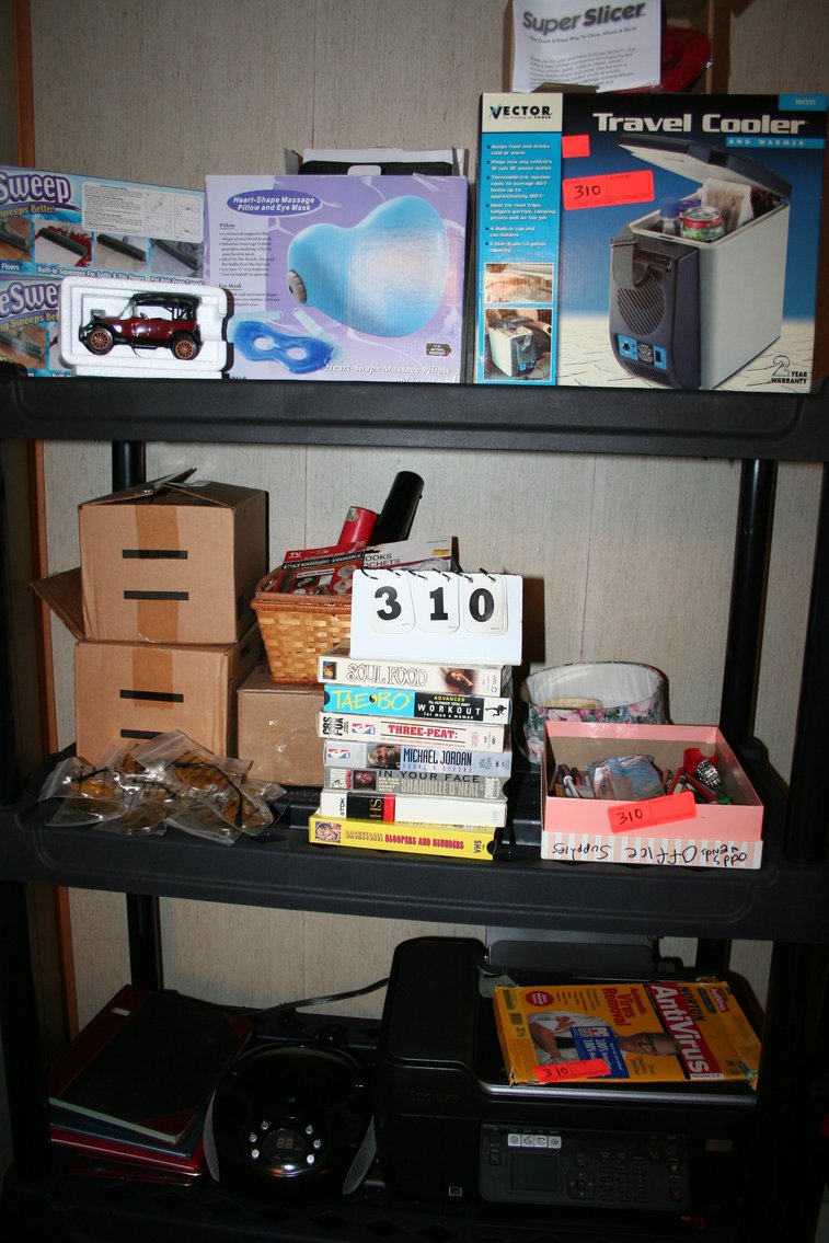 Image for Travel cooler, copier, shelf, misc items