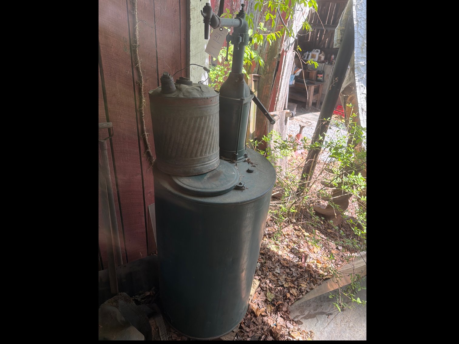 Image for Oil storage tank with hand pump