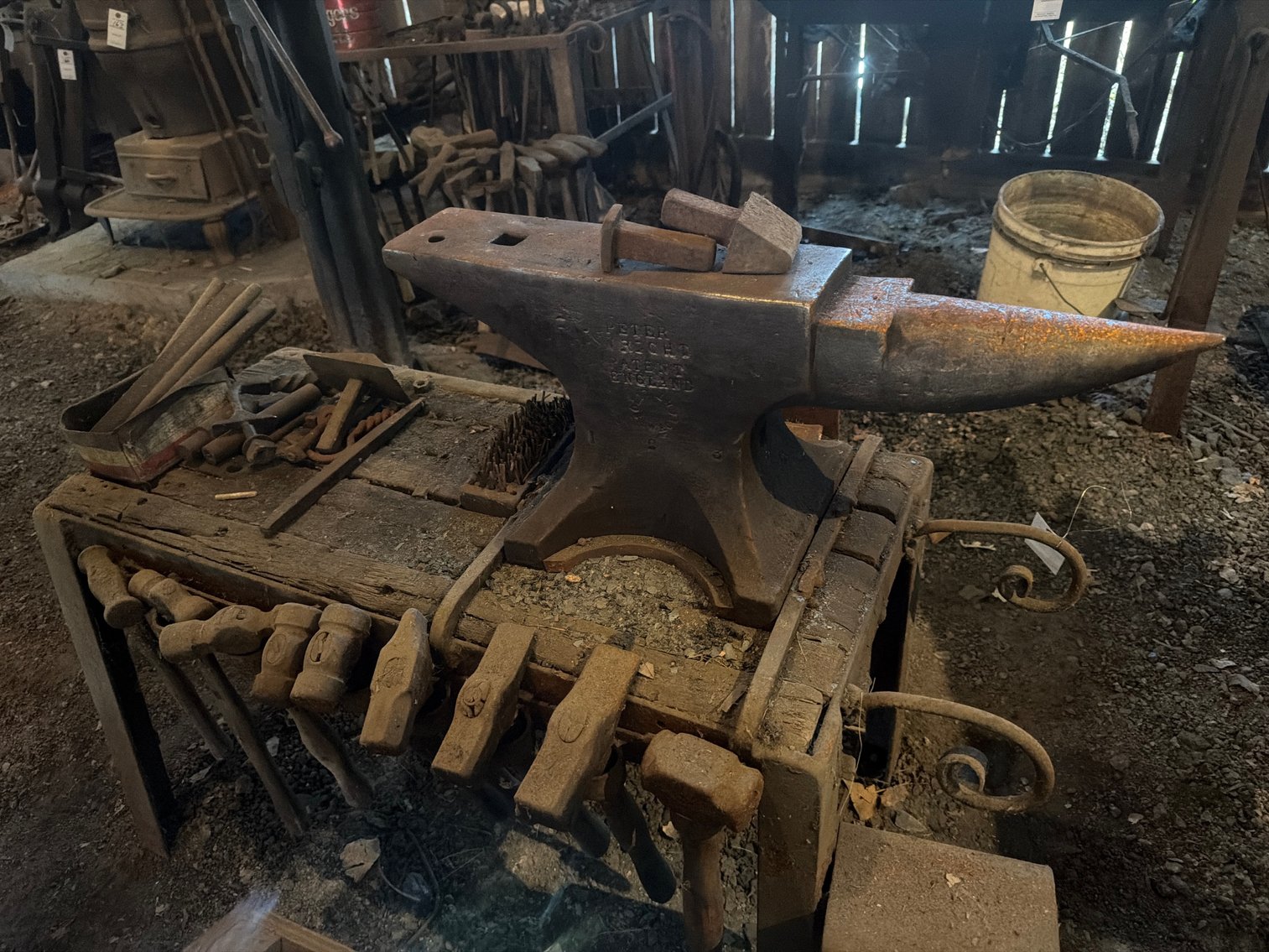 Image for Peter Wright Anvil, bench and tools