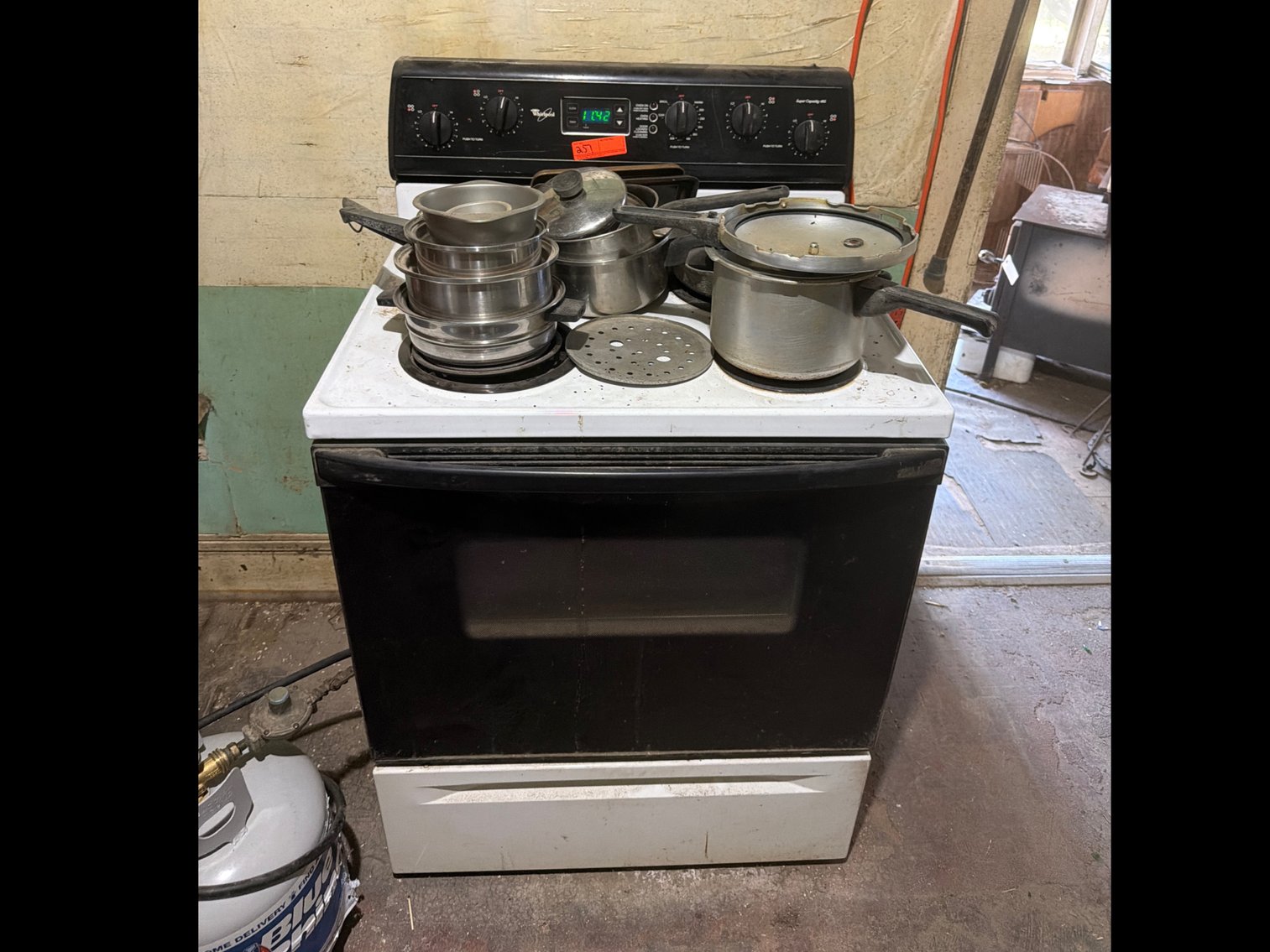 Image for Electric range and contents