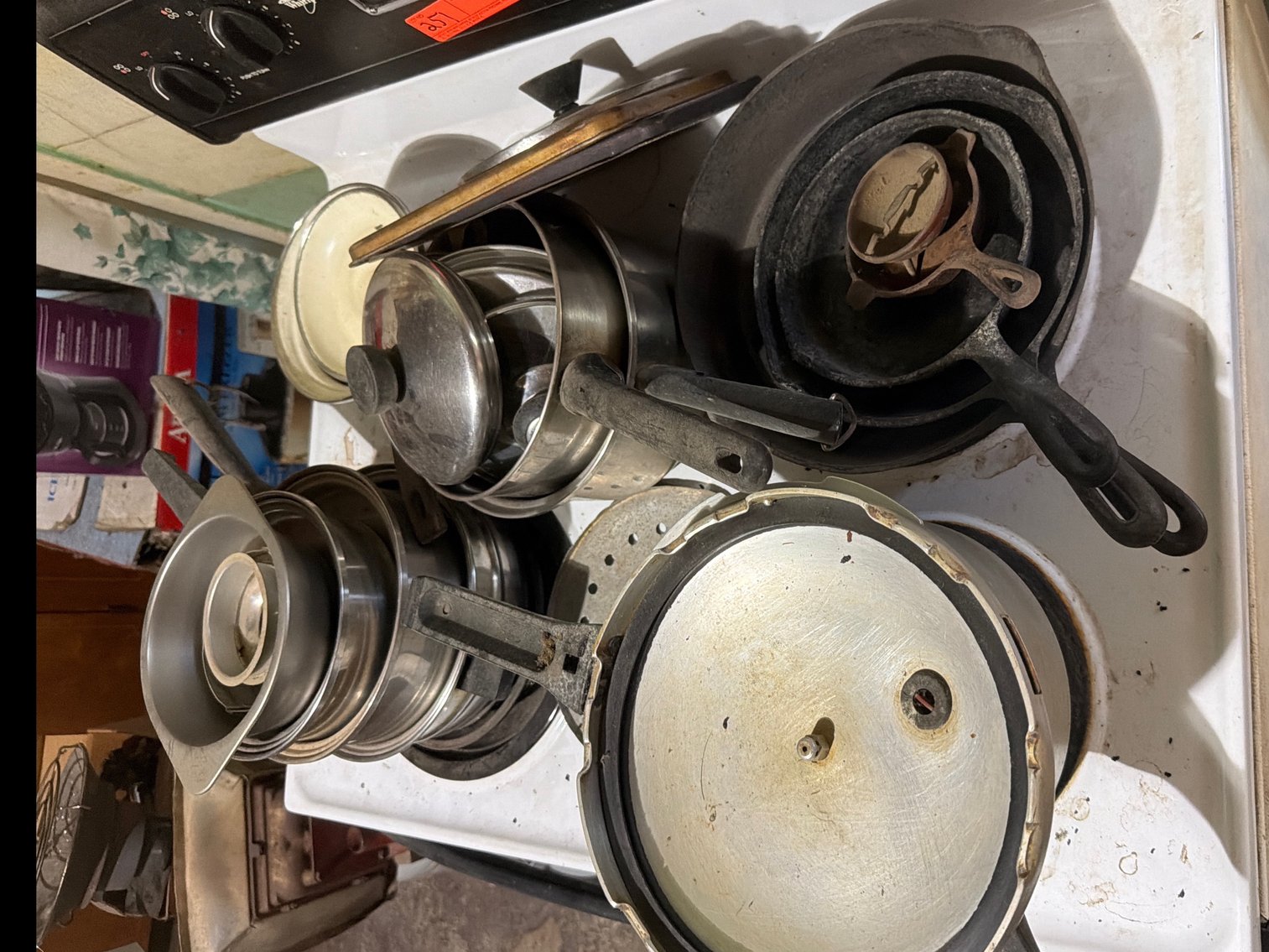 Image for Electric range and contents