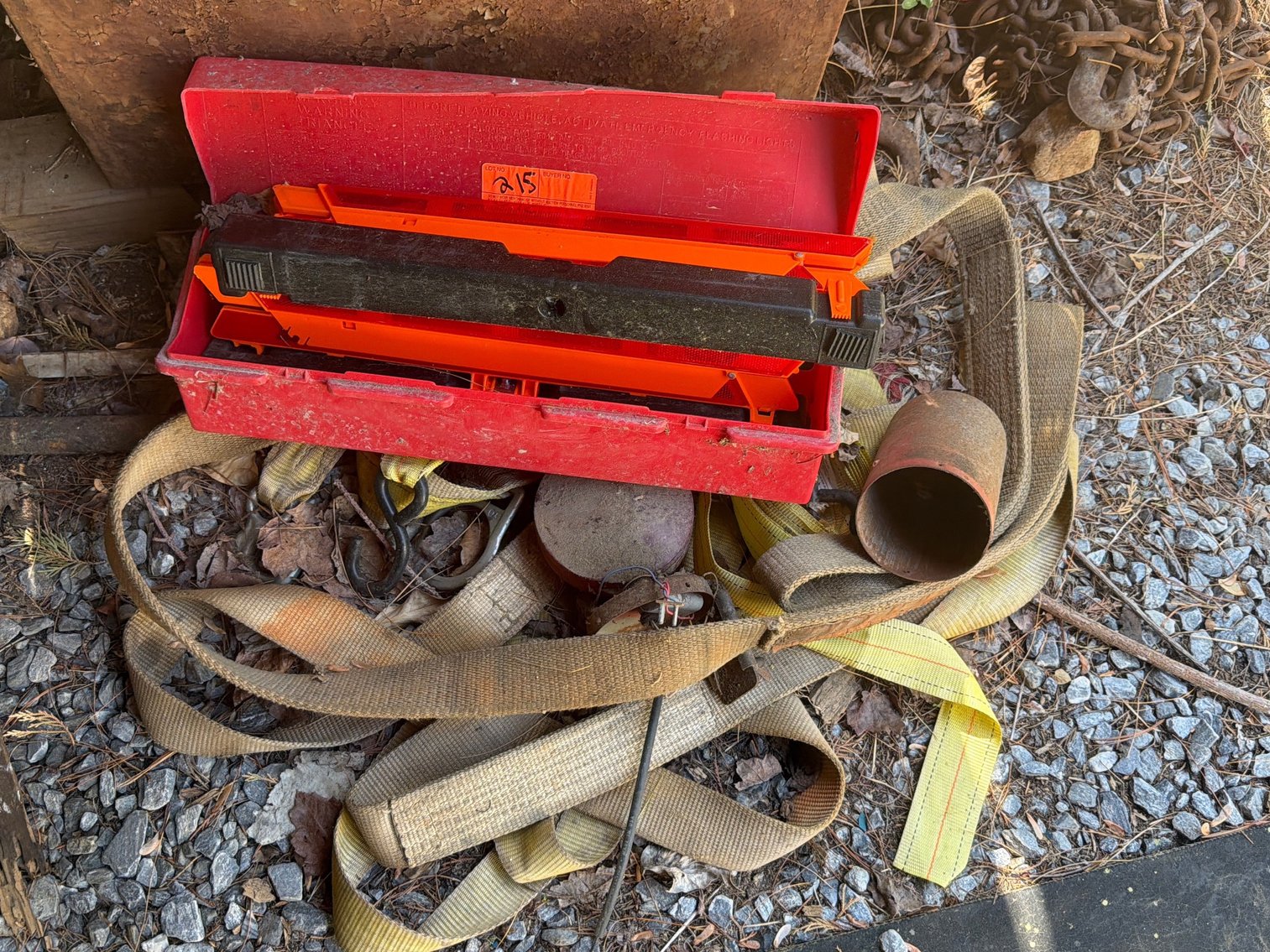 Image for Straps and safety warning reflectors