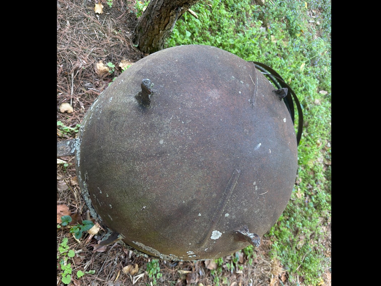 Image for Cast iron kettle and stand no visible cracks