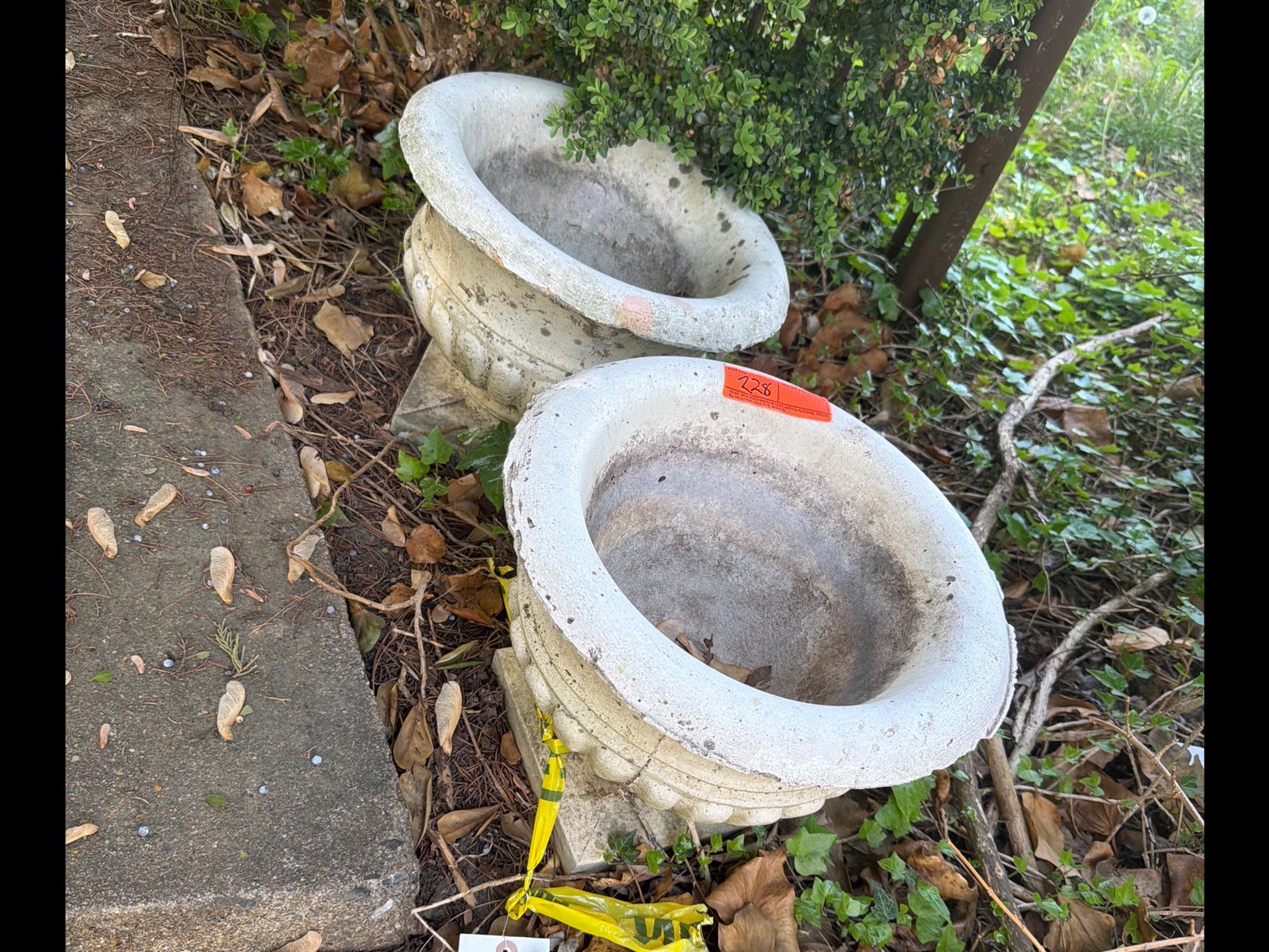 Image for Four cement flower pots