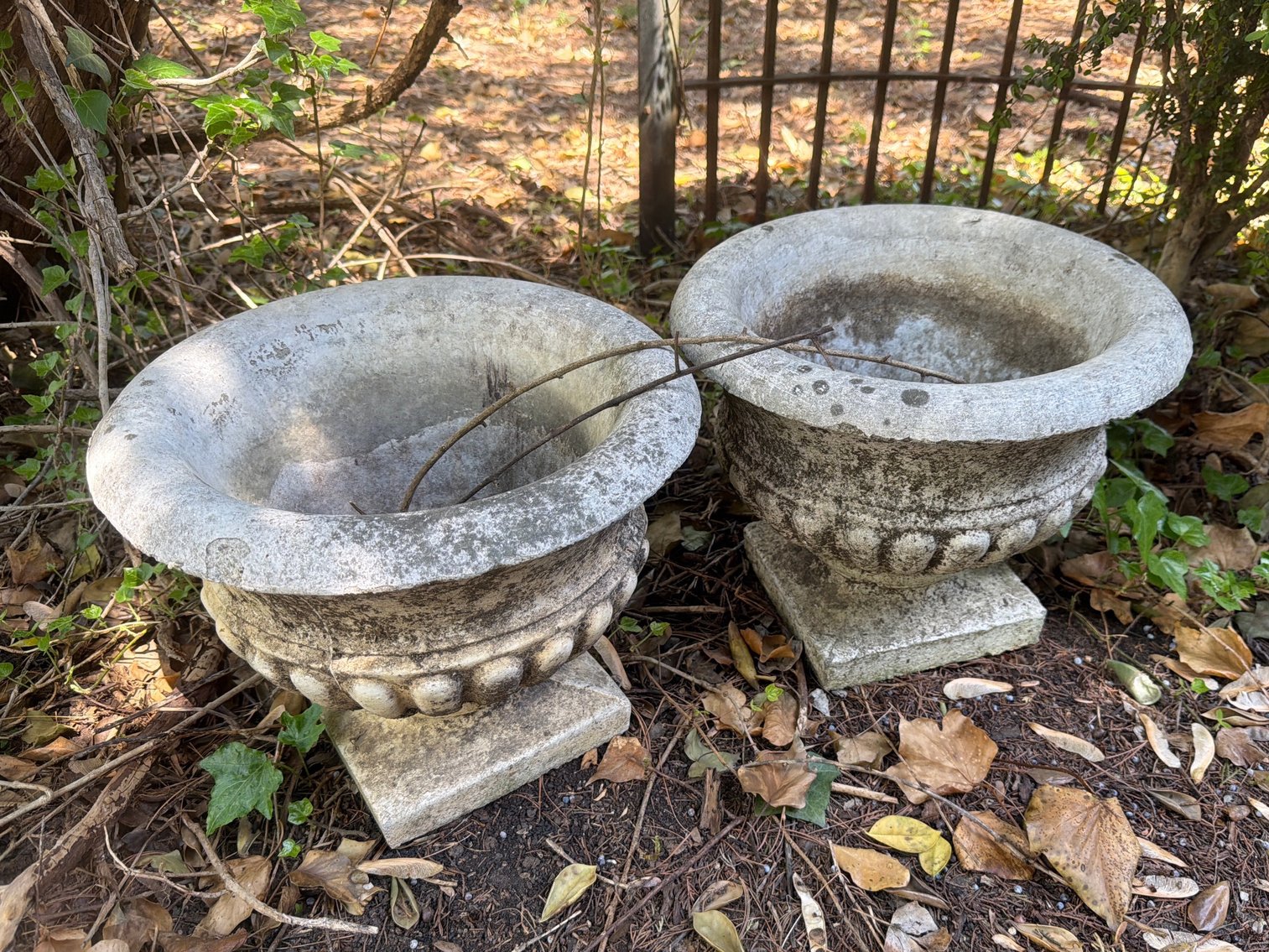 Image for Four cement flower pots