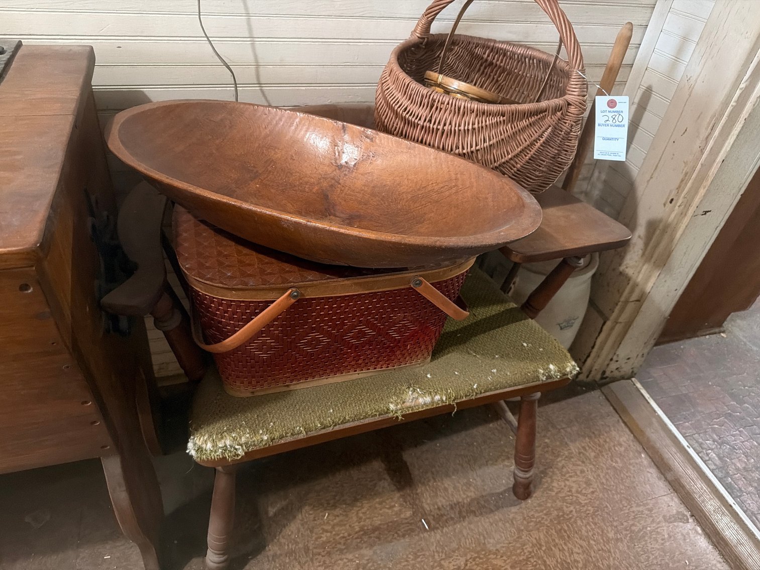 Image for Baskets and side bench
