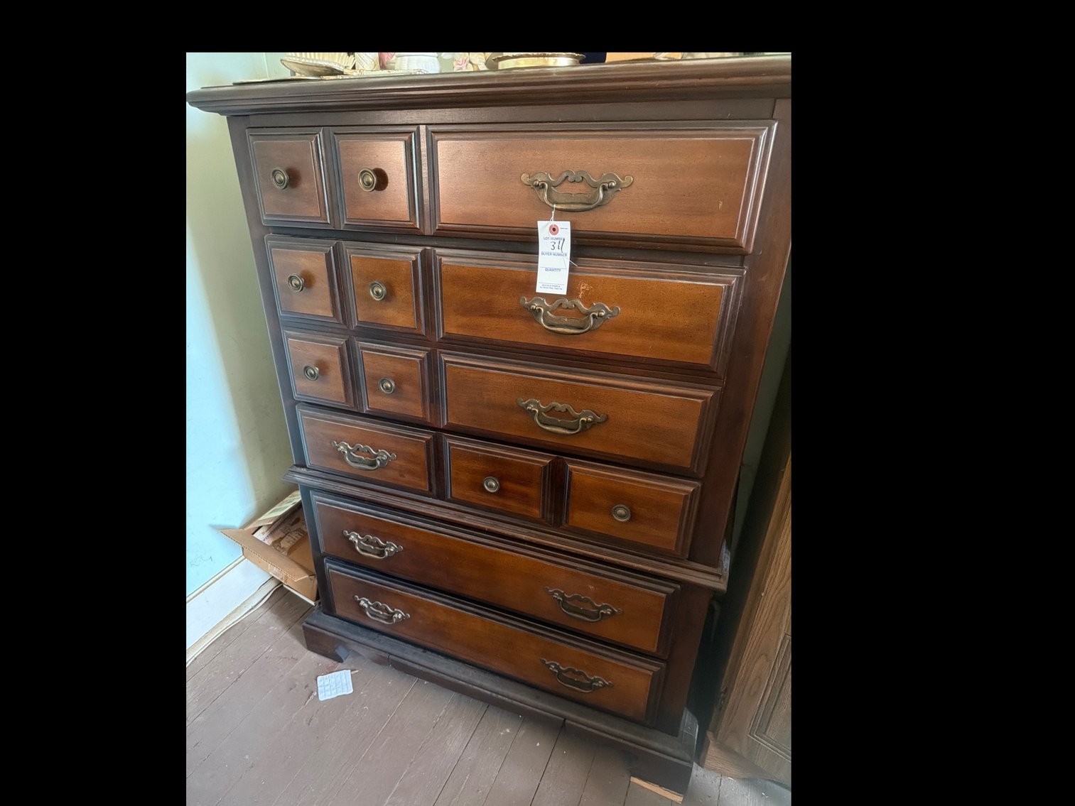 Image for Bedroom suit, bed, chest of drawers and dresser, no content setting on them