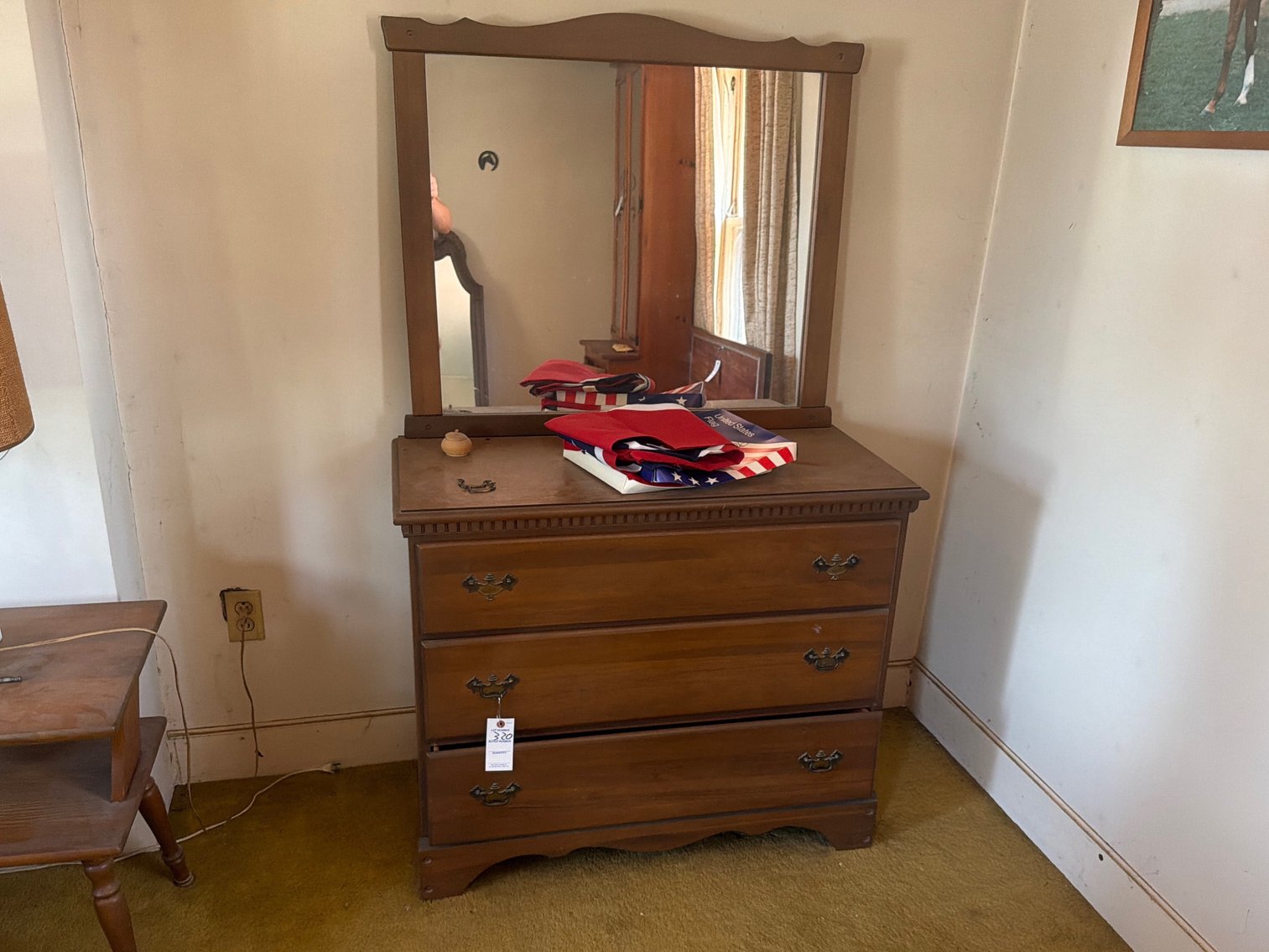 Image for Bedroom suit, bed, dresser, and side table