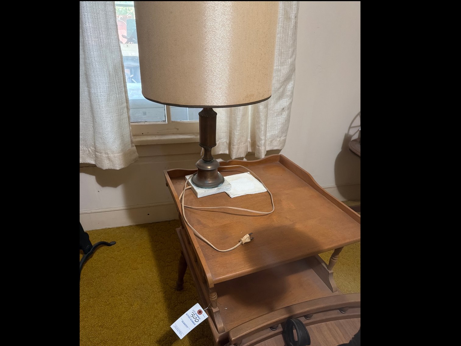 Image for Two tables and a lamp no contents on coffee table