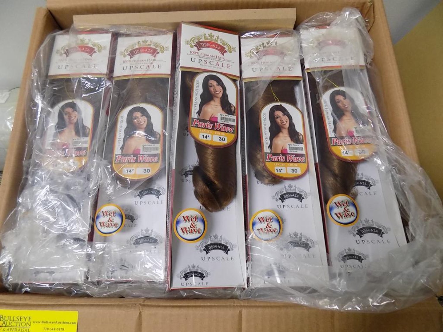 Image for Large Inventory of Packaged Human Hair Extensions and Other Related Beauty Products