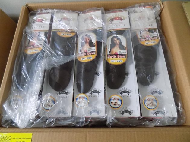 Image for Large Inventory of Packaged Human Hair Extensions and Other Related Beauty Products