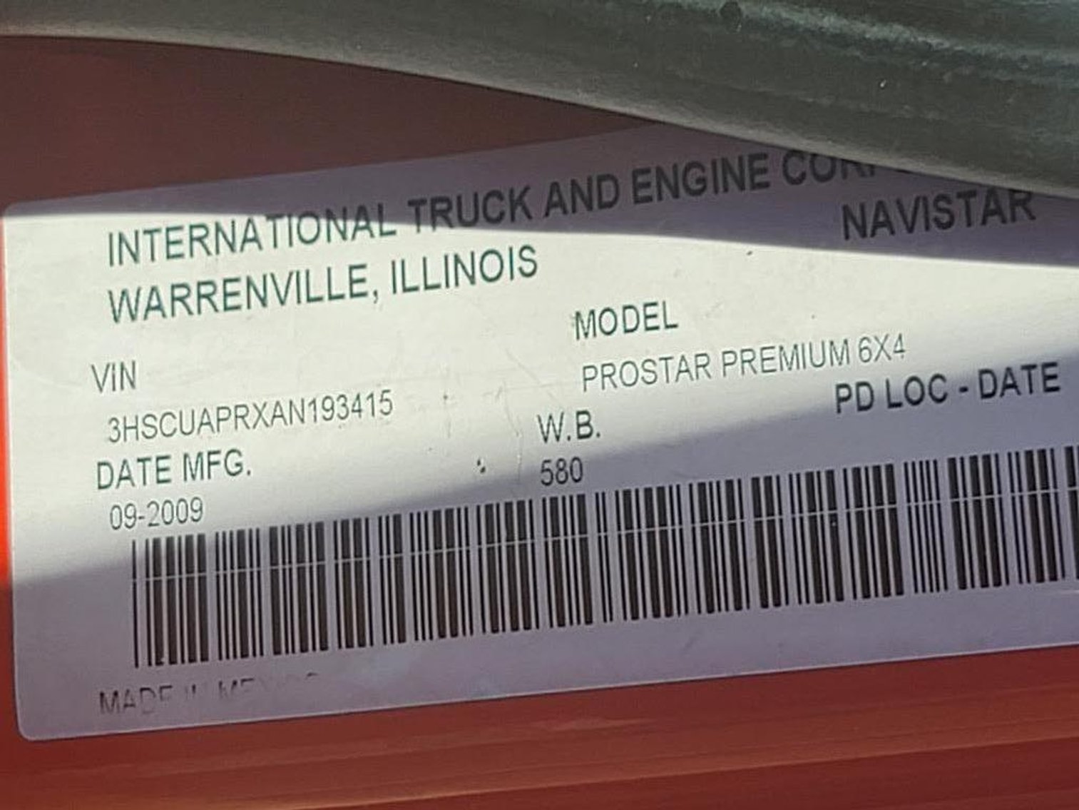 Image for 2010 International ProStar Truck