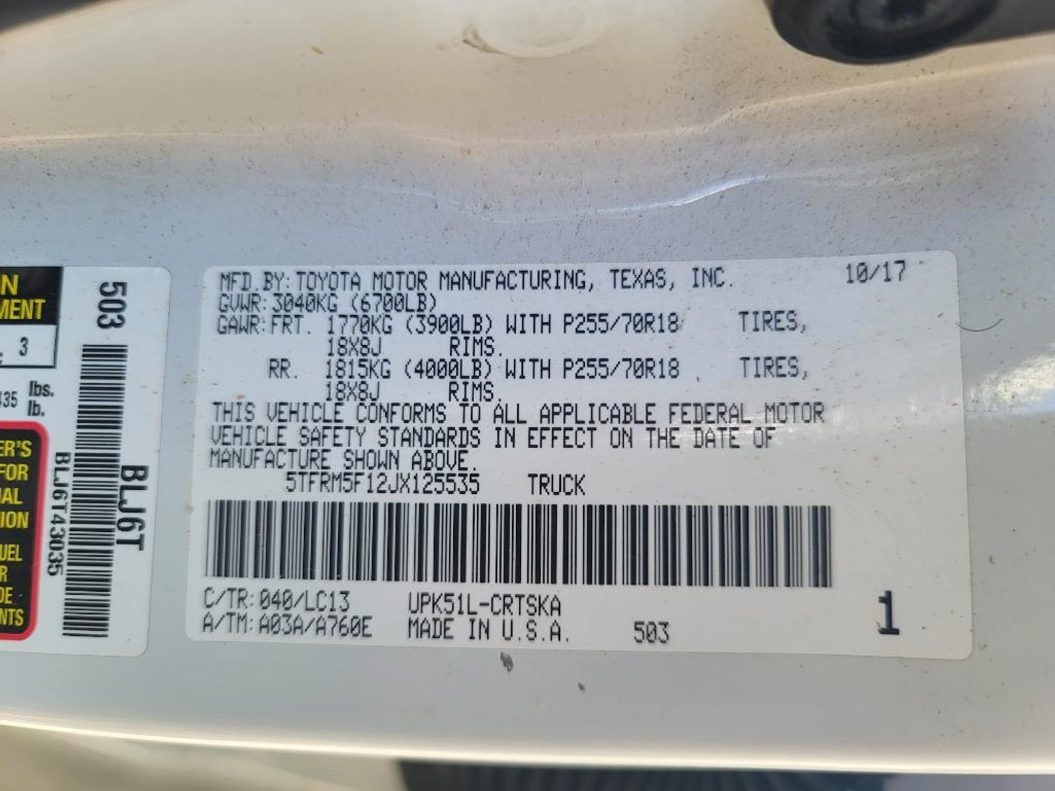 Image for 2018 Toyota Tundra Double Cab Truck