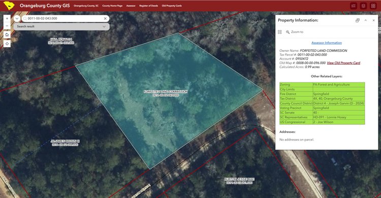 Image for 26-041 2026 Orangeburg, SC Forfeited Land Commission Property Auction