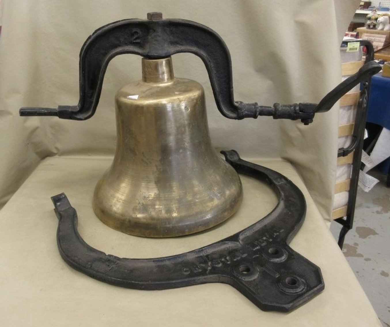 Image for Brass School Bell, Boat, Sterling, Stampin Up and Collectibles (yellow tag)