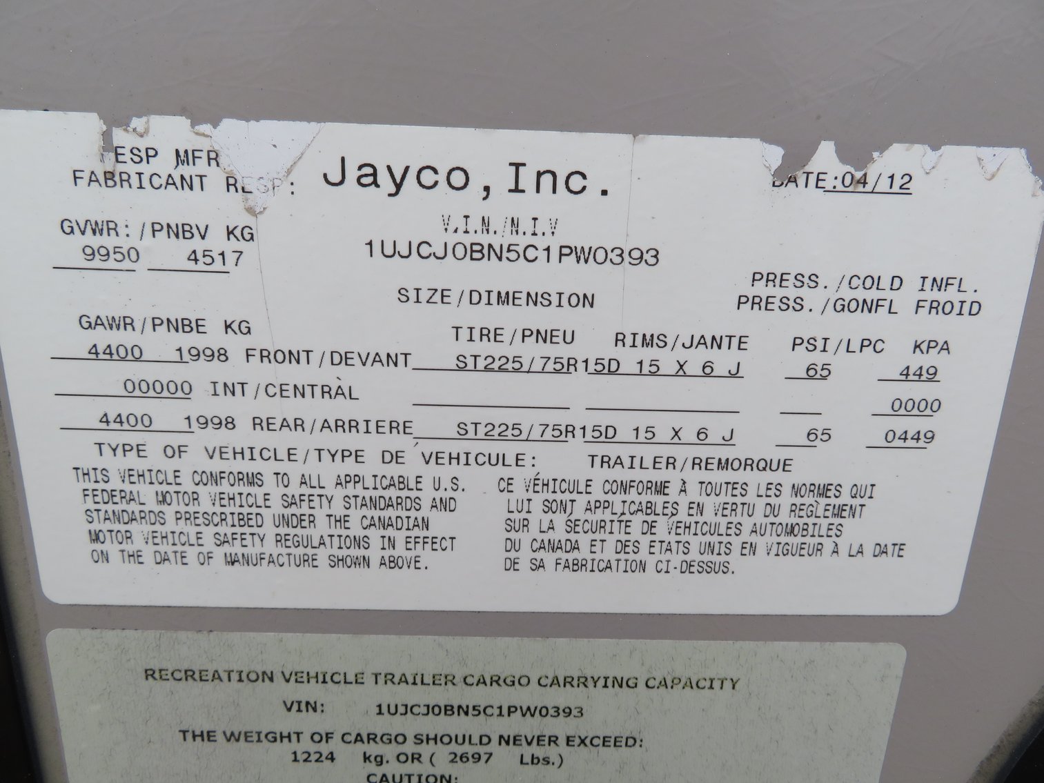 Image for 2012 Jayco Camper