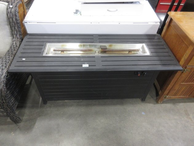 Image for Outdoor gas fireplace metal table