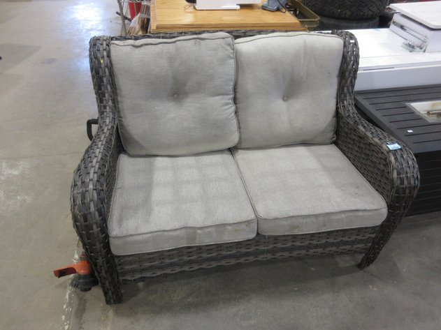 Image for Wicker loveseat with cushions
