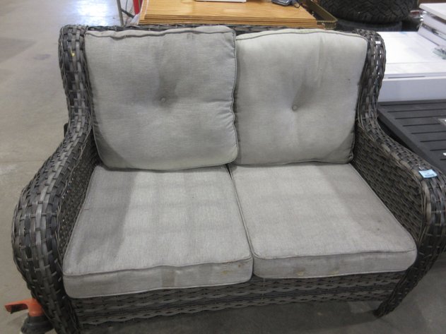 Image for Wicker loveseat with cushions