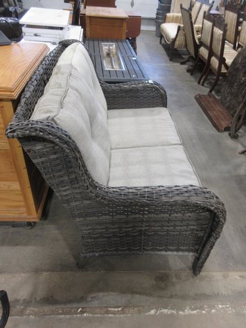 Image for Wicker loveseat with cushions