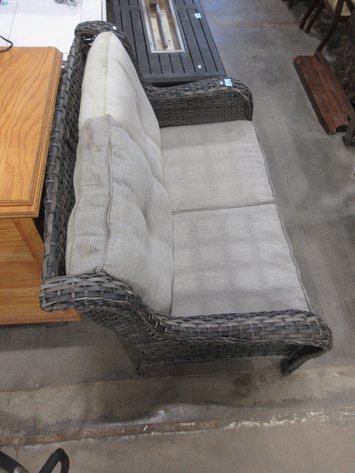 Image for Wicker loveseat with cushions