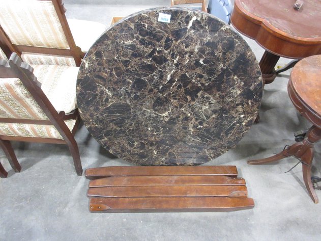 Image for Faux marble round table, legs need attaching