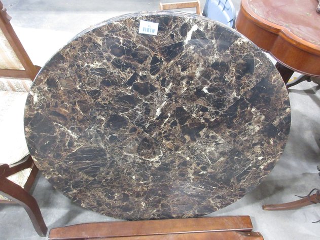 Image for Faux marble round table, legs need attaching