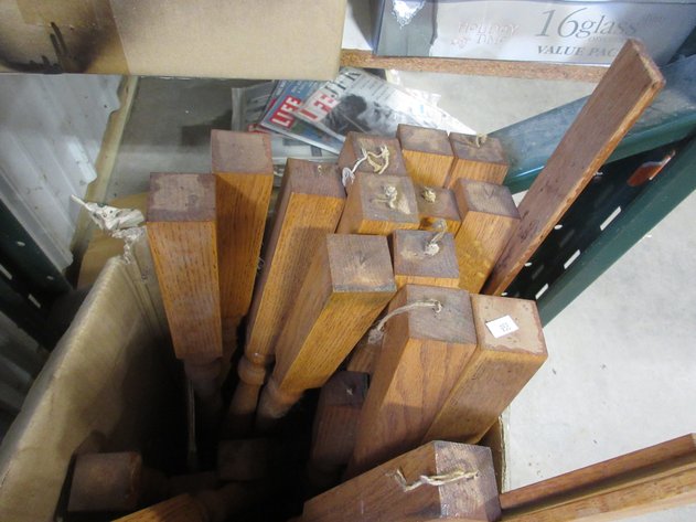 Image for Box of oak spindles