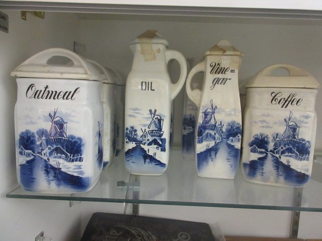 Image for (9) Made in Germany Dutch theme porcelain canisters