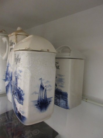Image for (9) Made in Germany Dutch theme porcelain canisters