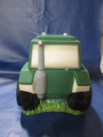 Image for Ceramic John Deere tractor cookie jar