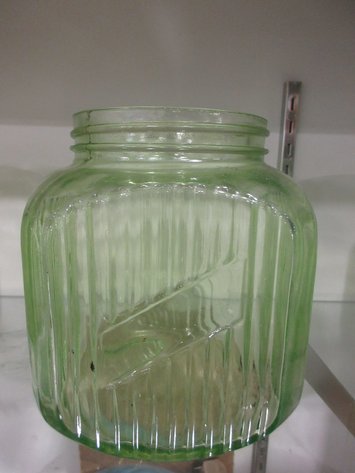 Image for Green glass kitchen jar