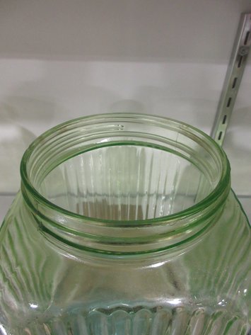 Image for Green glass kitchen jar