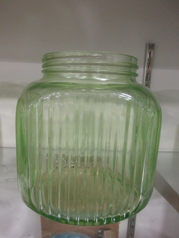 Image for Green glass kitchen jar