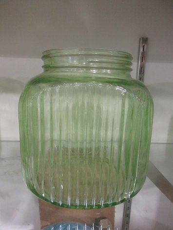 Image for Green glass kitchen jar