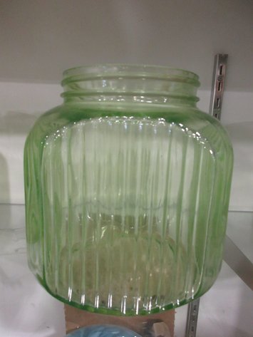 Image for Green glass kitchen jar